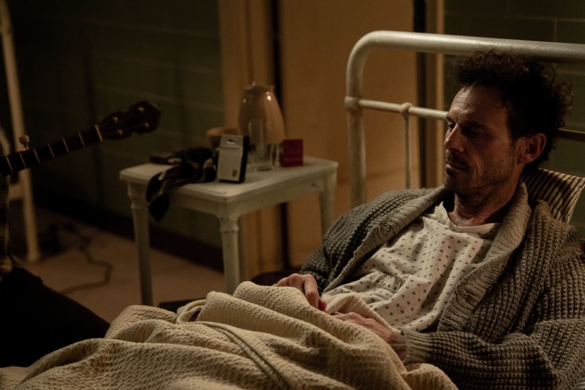 Scoot McNairy as Woody Guthrie in A COMPLETE UNKNOWN