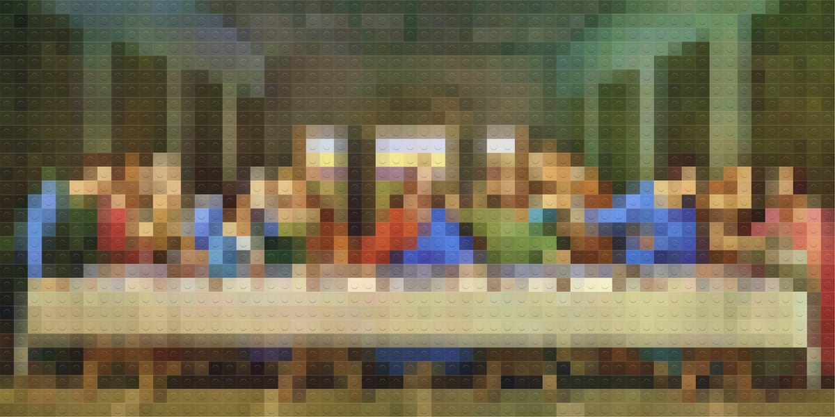Blurry last supper mosaic