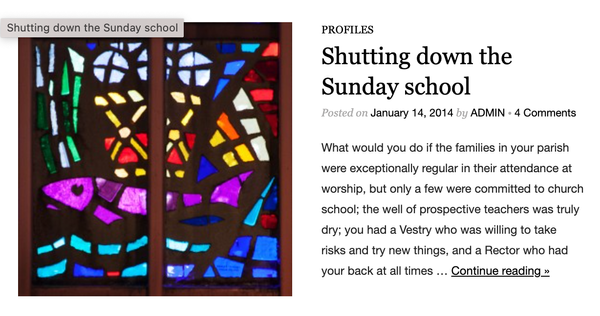 Screenshot of "Shutting down the Sunday school"